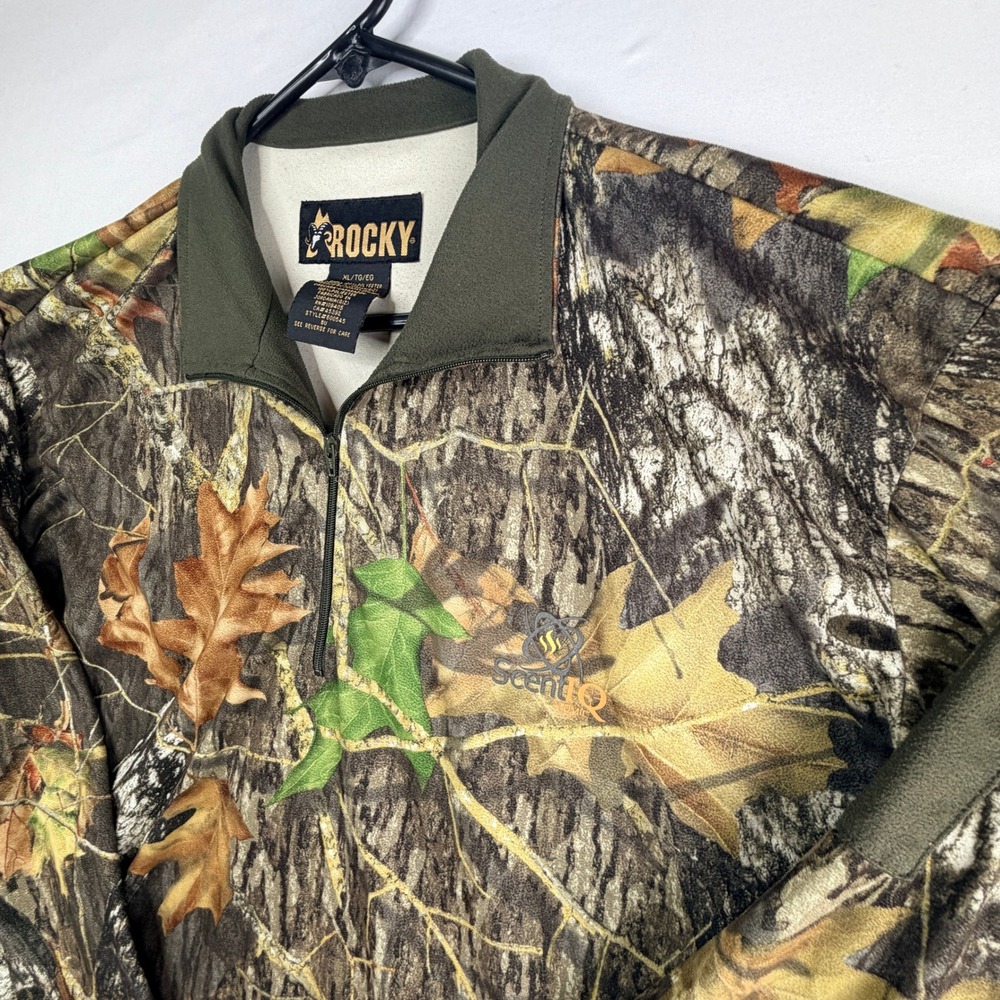 Rocky ScentIQ Atomic Camo Quarter Zip Hunting Shirt Mossy Oak Break-Up XL 600545 - Picture 3 of 11